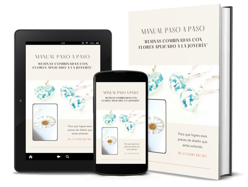 Manual Resinas Combinadas con Flores y Moldería aplicado a la Joyería